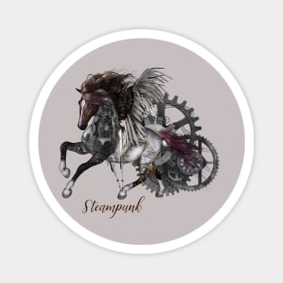Wonderful steampunk horse with wings Magnet